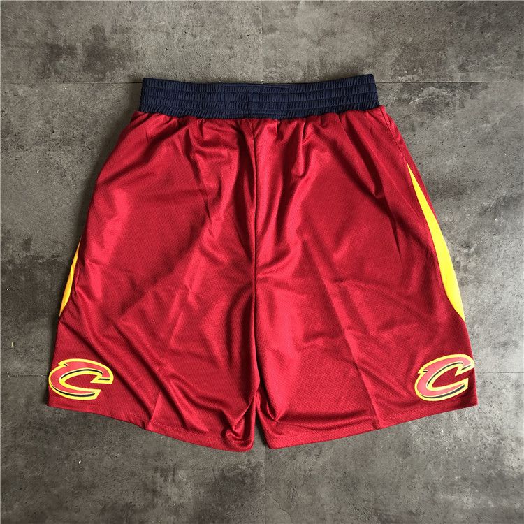 Men NBA Cleveland Cavaliers Red Shorts 0416-0